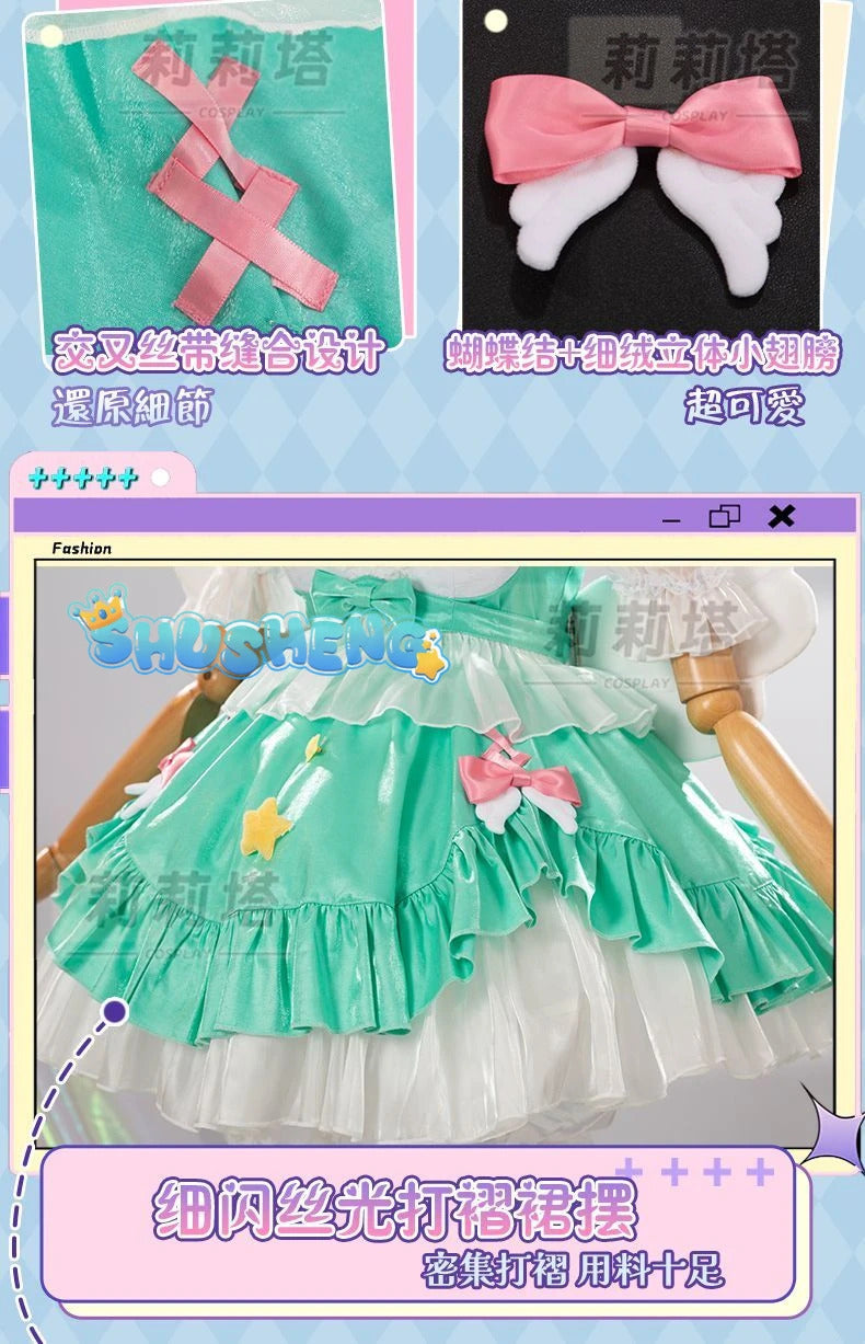 Miku cosplay cute princess Loli dress Miku wig play a full set of dresses for Christmas and Halloween