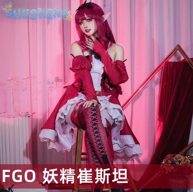 Fairy Knight Tristan Baobhan Sith FGO Cosplay Fate Grand Order Costume Gorgeous Princess Dress Accessories Halloween Uniform