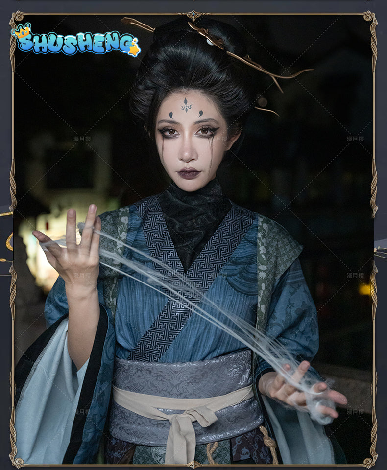 Black Myth Wukong Goblin Fourth Sister Cosplay Costume Game Uniform Hanfu Headwear Halloween Party for Women Props