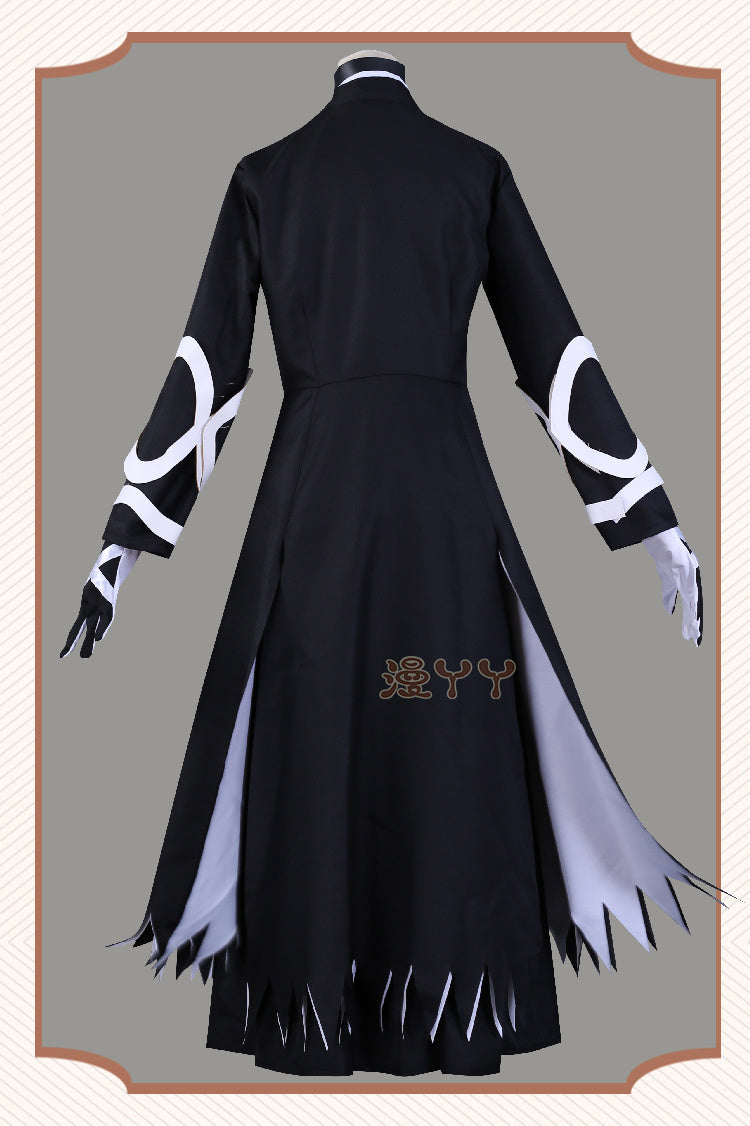 Anime Bleach Kurosaki Ichigo Cosplay Costume Japanese Manga Cosplay Black and White Outfit Halloween Role Play Uniform for Men