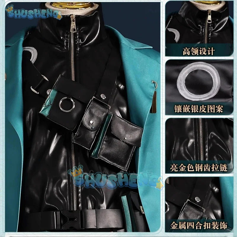 Jiyan Cosplay Costume Wuthering Waves Anime Men Handsome Uniform Halloween Carnival Party Suit Role Play Clothing Shusheng