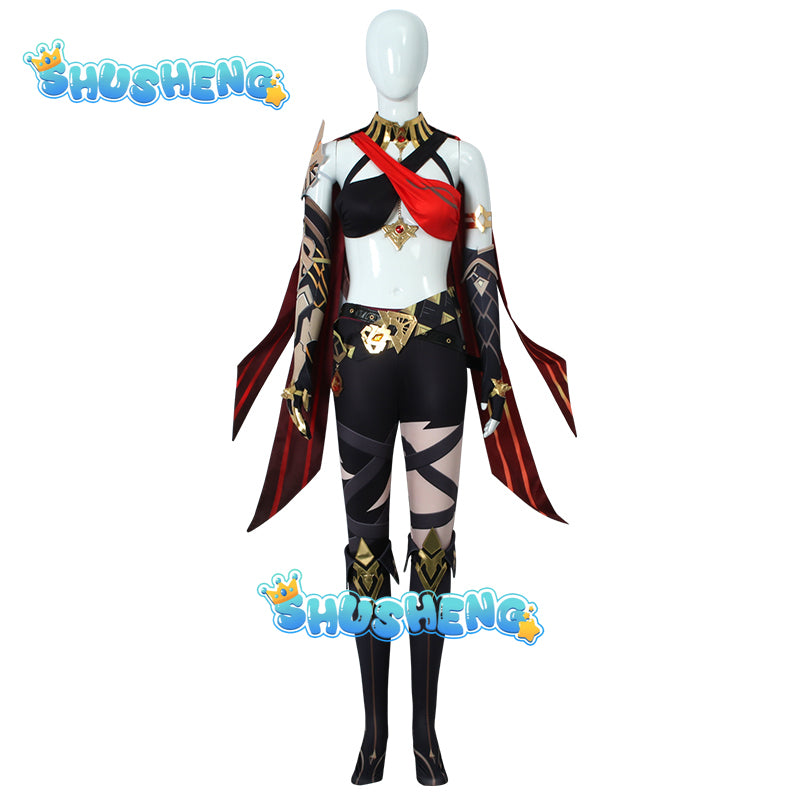 Genshin Impact Dehya Cosplay Costumes The Eremite Dehya Role Right Arm Claw Full Set Props Game Exhibition Wigs Ear Accessories