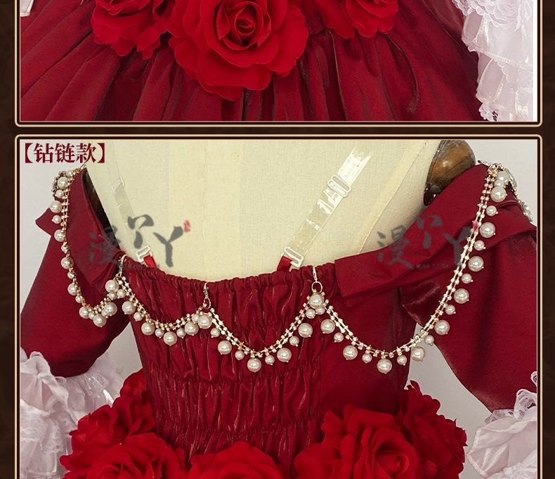 Identity V Specimen Gallery Bloody Queen Official Cosplay Costume Women's Long Dress Game Full Of Suit Character Roleplay Outfit