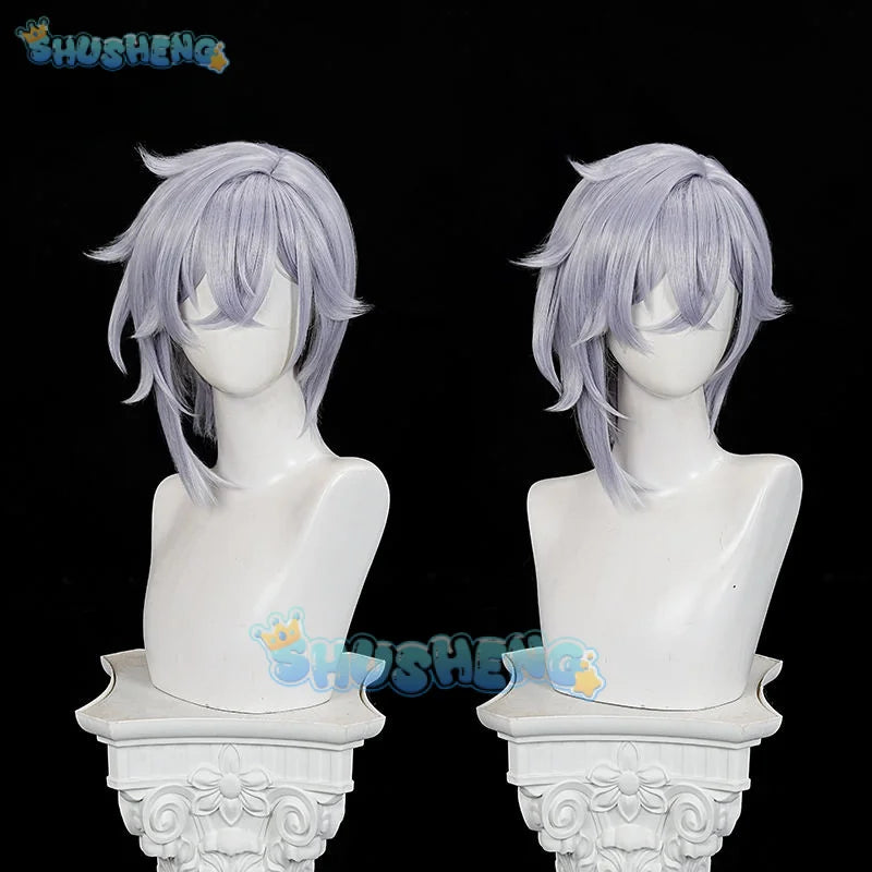 Honkai Star Rail Moze Cosplay Wig Gray Short Hair Xianzhou Yaoqing The Crow-Feathered Weirdo Halloween Party Women Men Shusheng