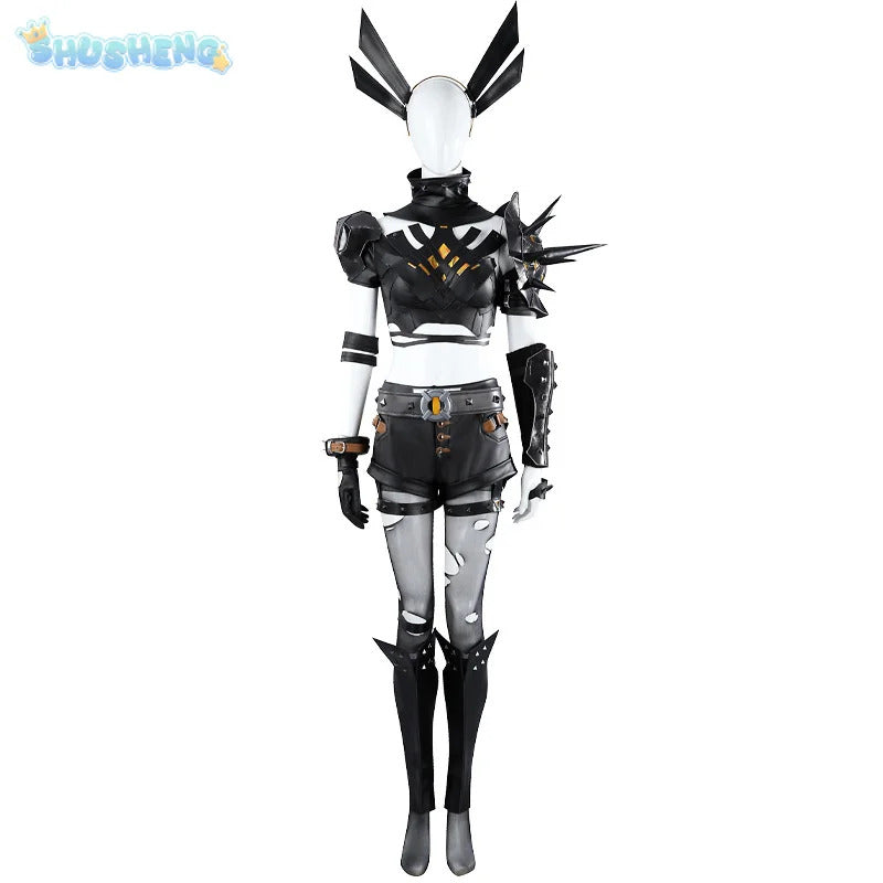 Shusheng-R Magic Game Cosplay Rivals Costume superhero Halloween carnival top shorts belt prop accessory set women's Fantasia Magic uniform