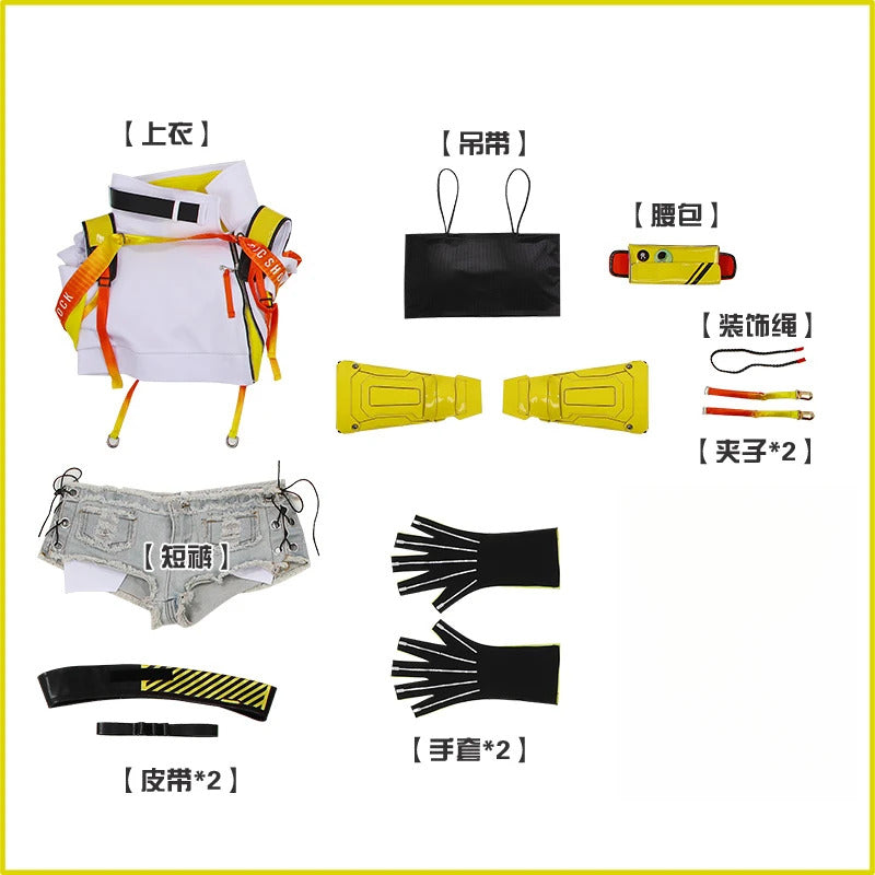Shusheng-R NIKKE:The Goddess of Victory Elegant Cosplay Elegg Costume Coat waist bag shorts gloves belt accessories Halloween sweet set