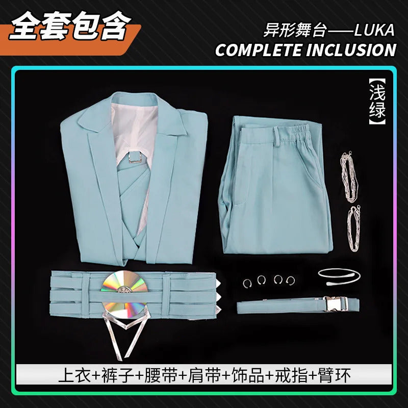 Anime ALIEN STAGE Luka Resemblance Waist Cutout Blazer Blink Gone Costume Cosplay Wig Performance Outfit Men Idol Party Clothes