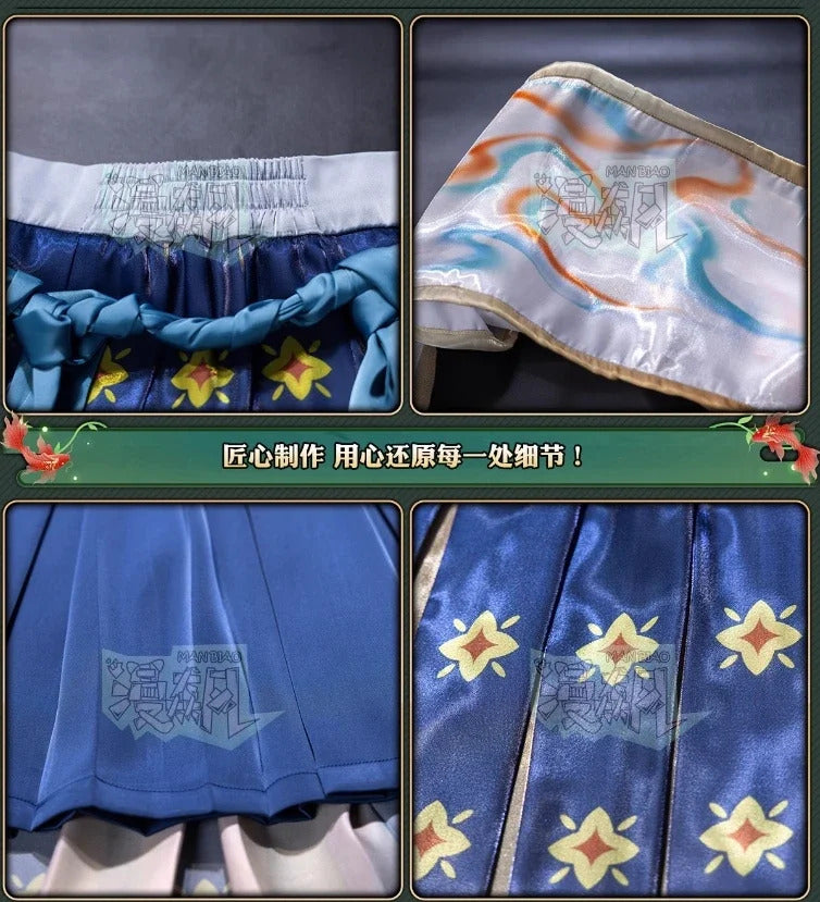 Shusheng-R Identity Ⅴ Emily Dyer Doctor Lydia Jones Cosplay Costume Halloween carnival Gorgeous Chinese style dress accessories prop set