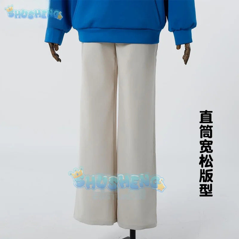 Asakura Shin Cosplay Anime Costume Sakamoto Days Uniform Bule Sweatshirt Leisure Suit Disguise Halloween Party Outfits Men