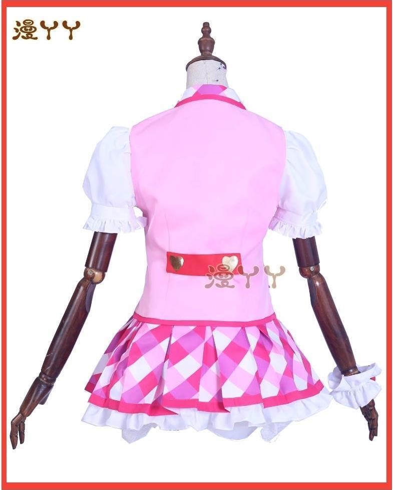 Aikatsu! Series Hoshimiya Ichigo Cosplay Costume Hair accessories tie accessories Halloween party pink cute Lolita uniform set