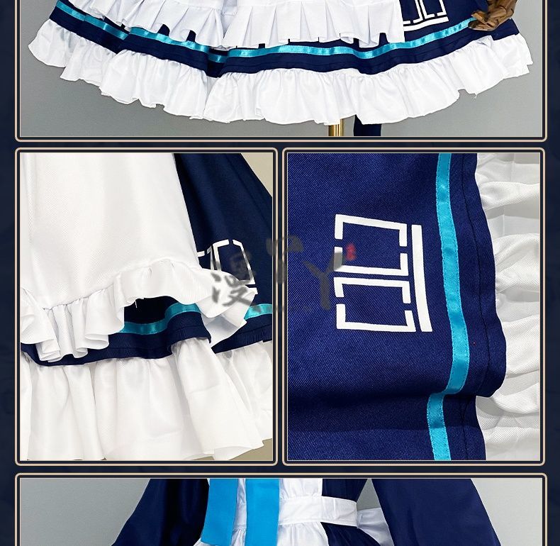 Anime Game Blue Archive Cosplay Saiba Midori Saiba Momoi Costume Maid Uniform Lolita Cat Ears Tail For Halloween Customized