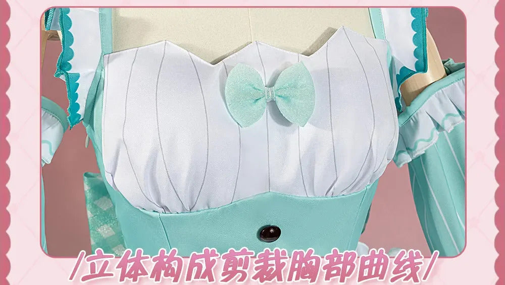 LoveLive!Superstar!!Uehara Ayumu Ruby Kurosawa Wakana Shiki Cosplay Costume Socks Apron Tie Hair Clip Wig Halloween Maid Set