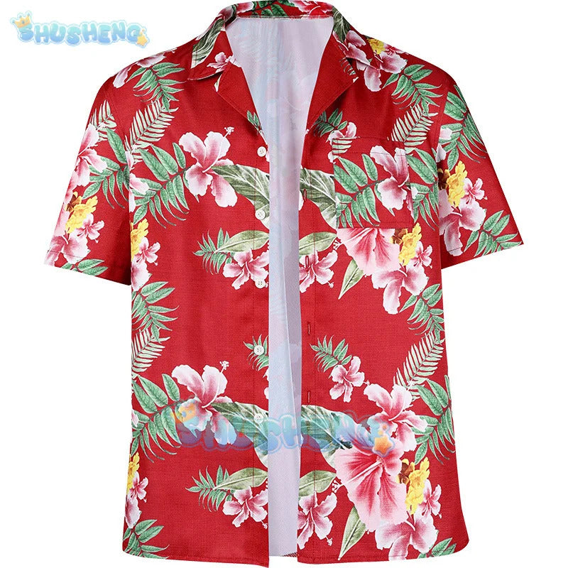 Game Kasuga Ichiban Cosplay Like a Dragon: Infinite Wealth Cosplay costume T-shirt Short-sleeved shirts Prop Party play For Men