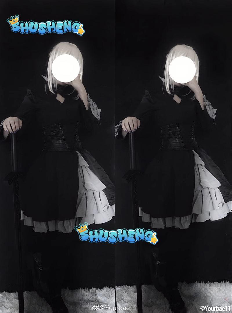 Fate/hollow Ataraxia Artoria Pendragon Black Saber Alter King Arthur Stage 3 Ver. Cosplay
