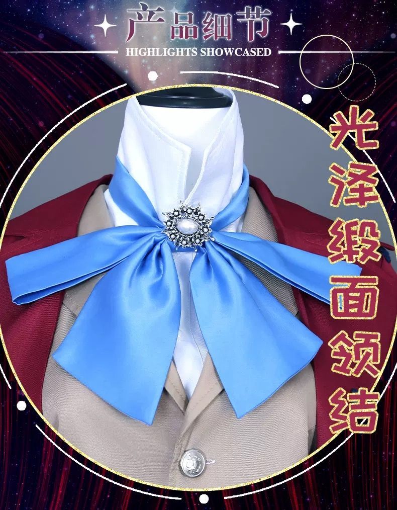 Identity V Anime Game Frederick Kreiburg Cosplay Costume Composer Wig Tailcoat Uniform Coat Adult Man Halloween Carnival Suits