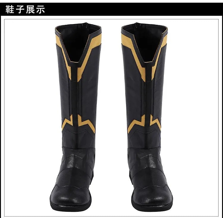 Movie Sentry Cosplay Thunderbolts Costume Halloween men's tight fitting jumpsuit shoes props fantasy combat uniform Net set
