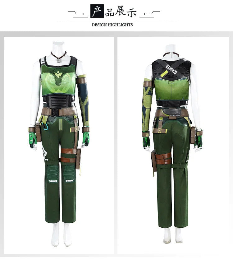 Shusheng Valorant Skye Cosplay Uniform Hallowen Carnival Play Role Clothes Clothing New Full Set for Women Men