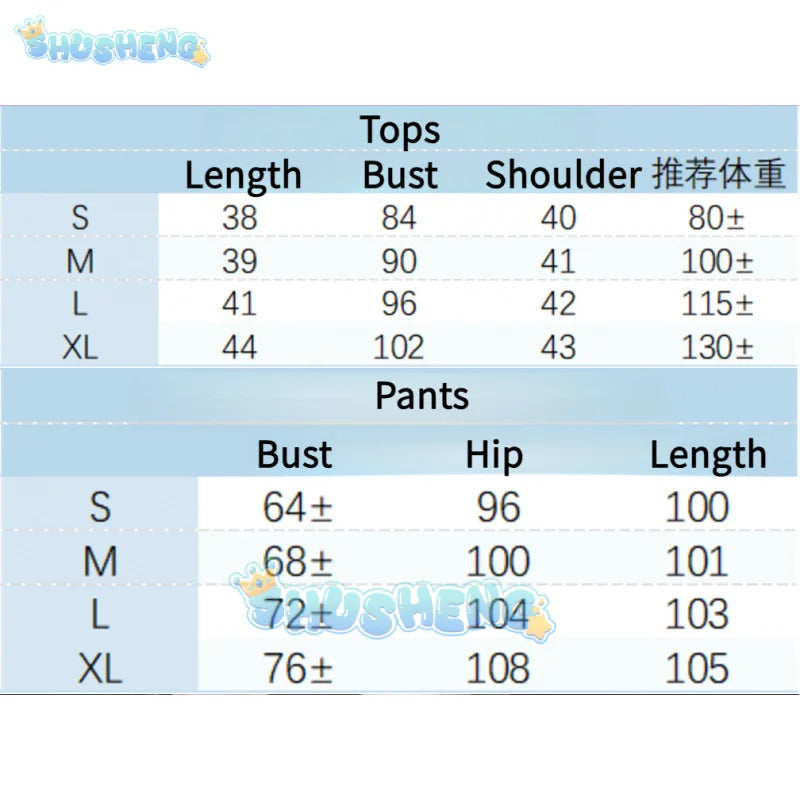 Love And Deepspace Heroines Cosplay Costume Tops Halloween Carnival Party Christmas Play Role Clothes Clothing Shusheng