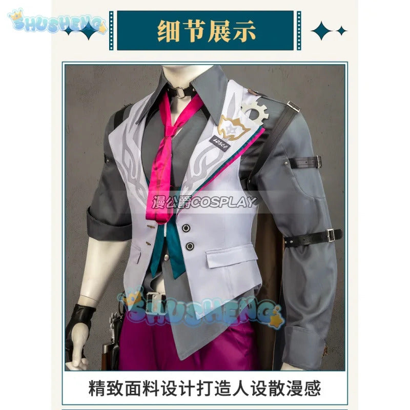 Gallagher Cosplay Game Honkai: Star Rail Costume Fashion Handsome Uniform Suit Halloween Carnival Party Outfit Men XS-3XL