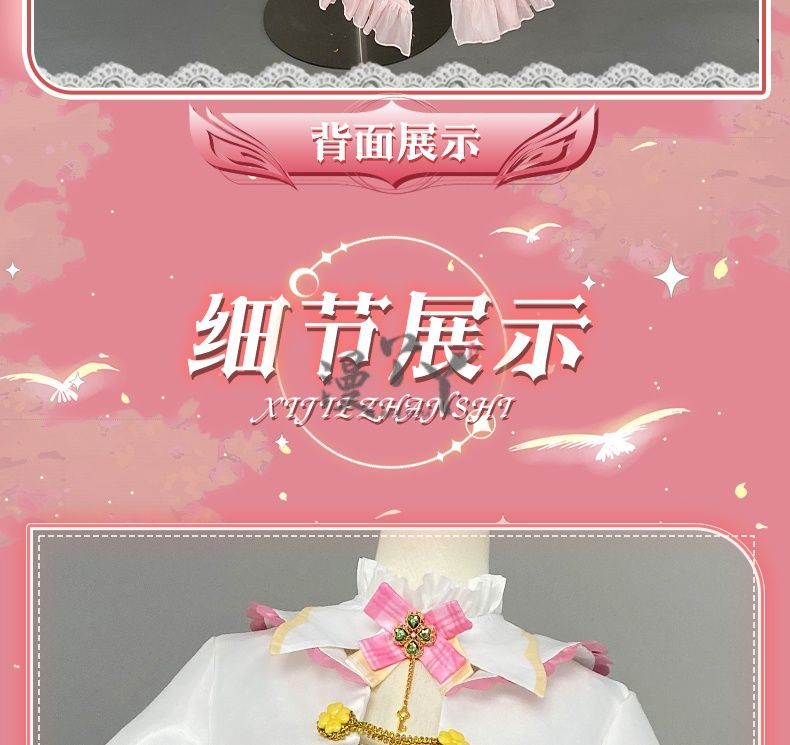 Virtual YouTuber Ace Taffy Cosplay Costume Dress Hat Bow Gloves Hairpin Shirt For Game Party Custom Made