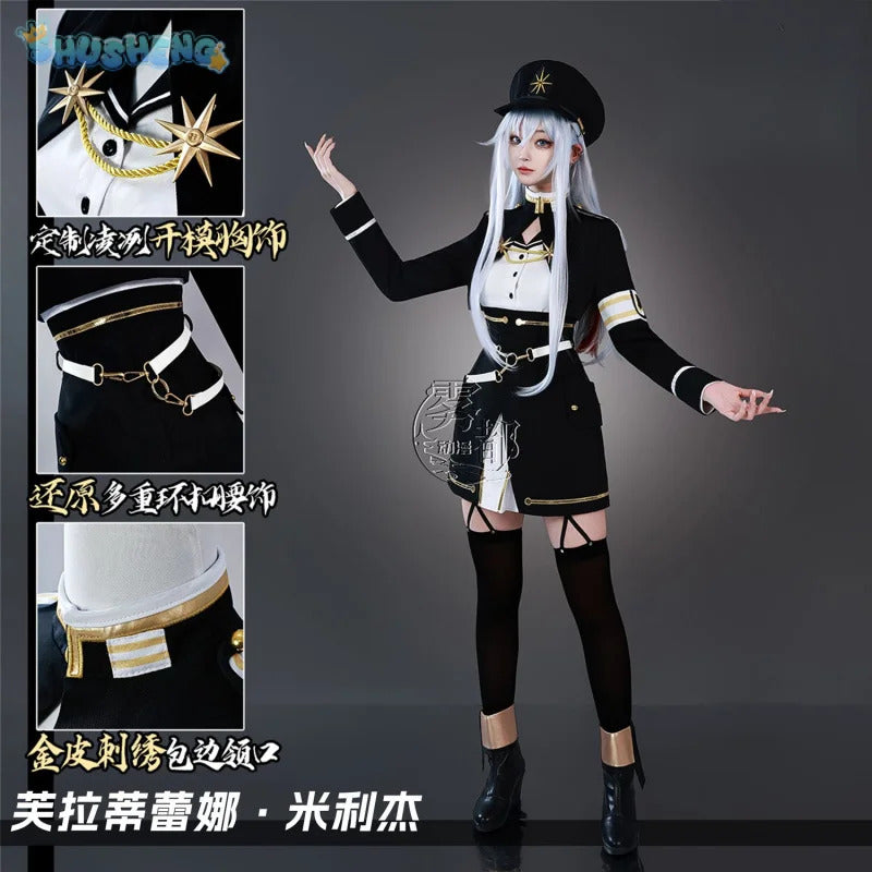 Shusheng-R Vladilena · Milize Anime 86- Eighty Six Cosplay Costume Wig shoes Hat Socks Belt Halloween Women Fashion Sweet New Uniform Set