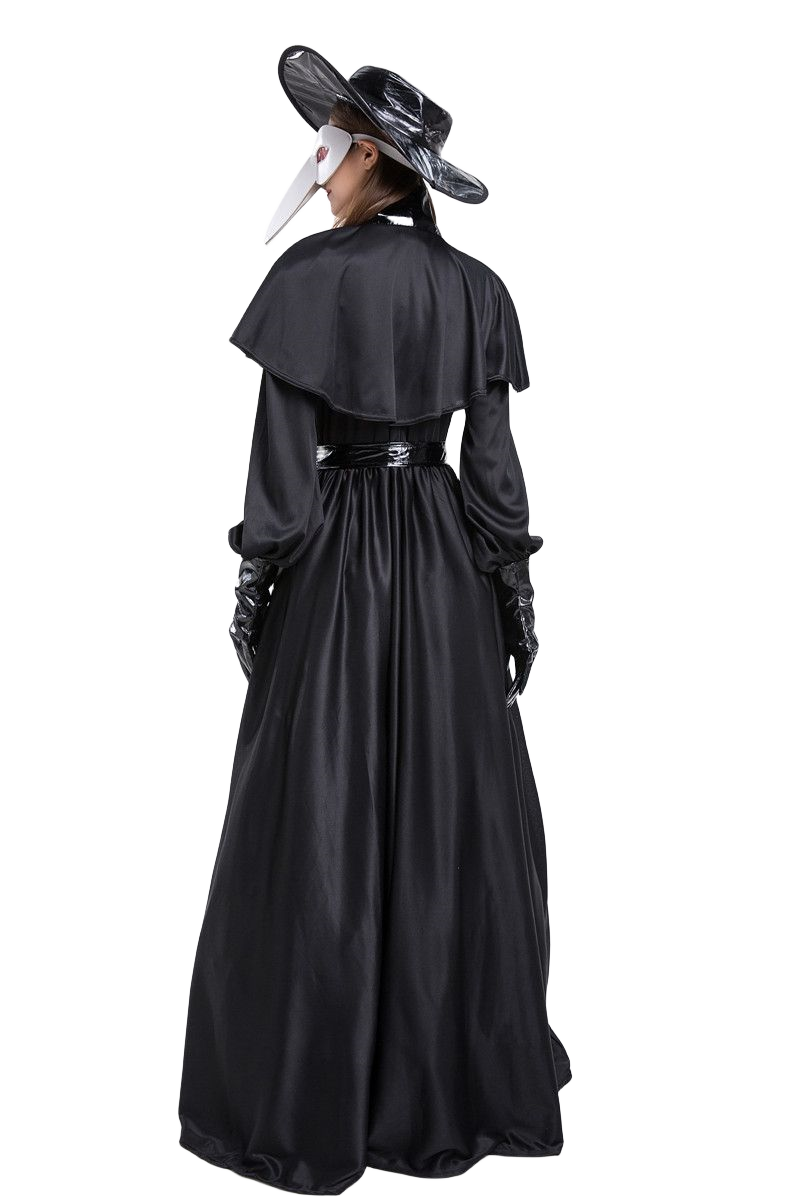 Plague Doctor Cosplay Dress Set Halloween Cosplay Costume Medieval Punk Birdman Masquerade Party Costume Props Female