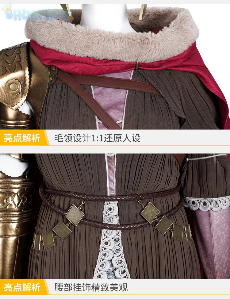 Game Elden Malenia Cosplay Suit Old Man Ring Valkyrie Same Women Malenia Dress Role Play Outfit Accessories Halloween Costumes