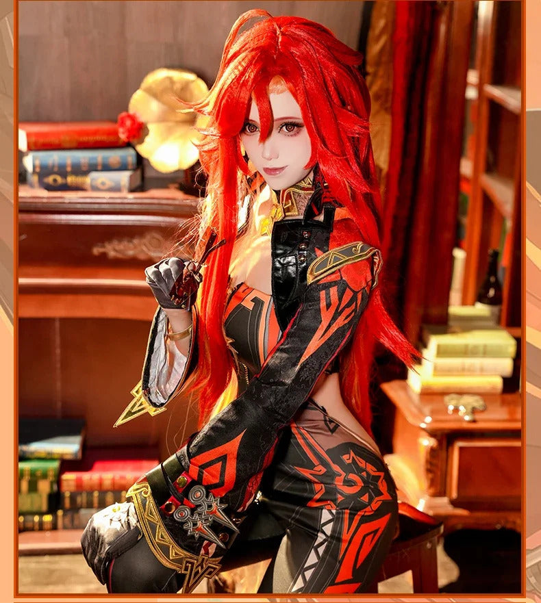 Mavuika Cosplay Costume Game Genshin Impact Uniform Halloween Carnival Party Christmas Play Role Clothes Clothing for Women