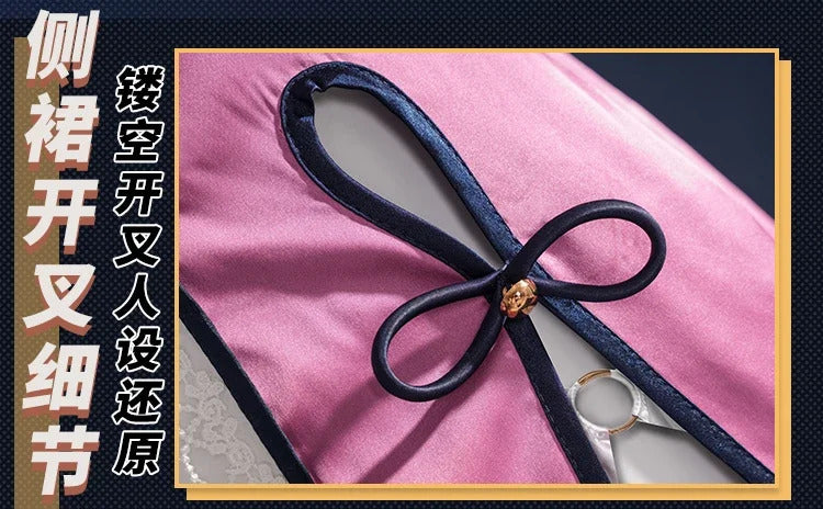 Shusheng-R Anime Date A Live Mukuro Hoshimiya Cosplay Costume Dress Spirit Form Outfit Lilac White Astral Qipao Halloween for Women Girls