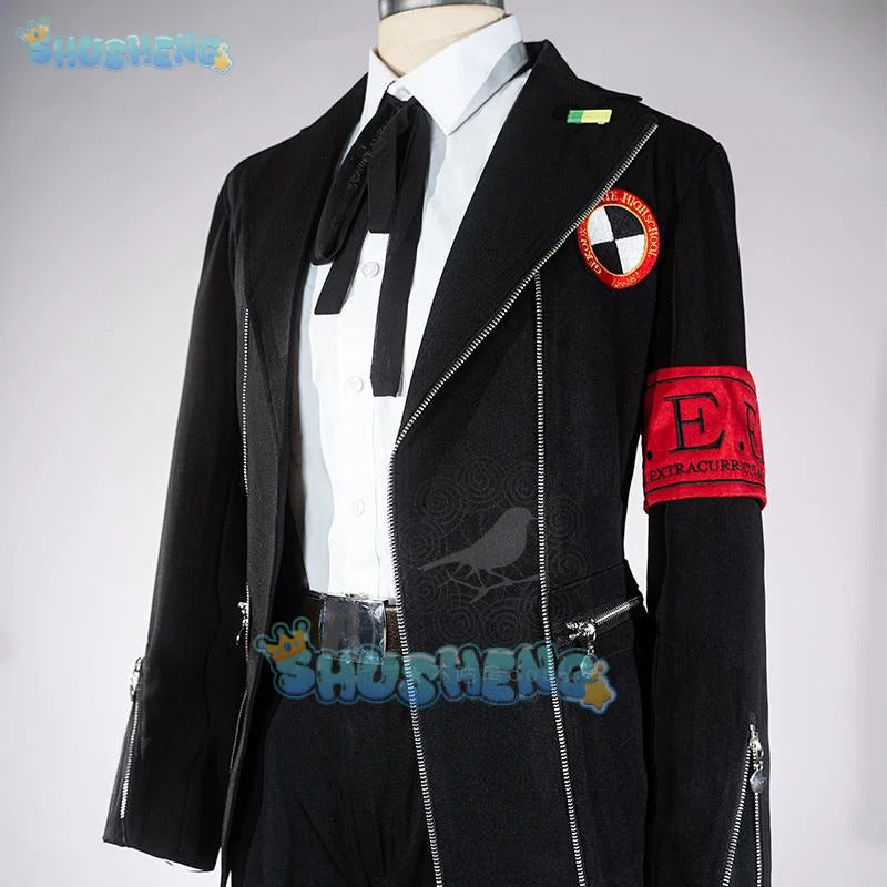 Yuuki Makoto Cosplay Costume Game Persona 3 High School Uniform Suits for Handsome Men Christmas Carnival Dress Party Shusheng