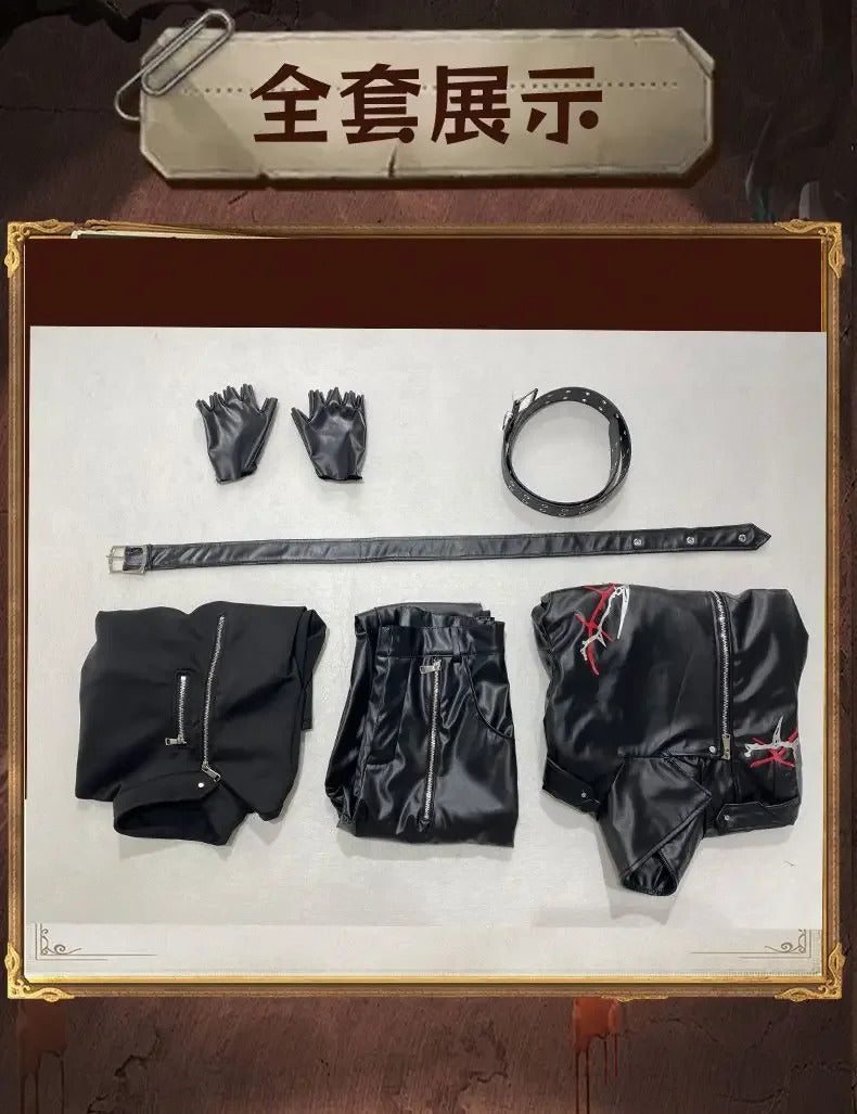 Love and Deepspace Sylus Cosplay Visitors from another world Costume Halloween Carnival Fashion Leather Props Uniform Sylus Set