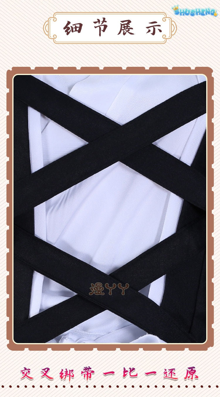 Anime Bleach Kurosaki Ichigo Cosplay Costume Japanese Manga Cosplay Black and White Outfit Halloween Role Play Uniform for Men