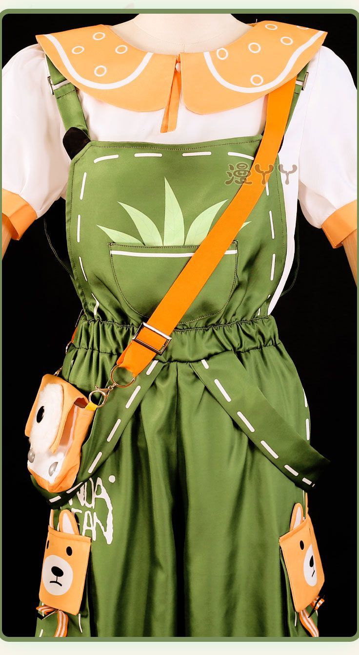 Game Identity V Cosplay Anime Panda Friend Little Girl Alice Derose Cosplay Costume Doll Green Rompers Uniform Accessories