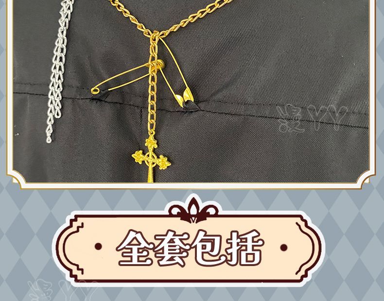 Anime VTuber Kanae nijisanji Uniform Any Size Cosplay Costume Priest Costume With Necklace