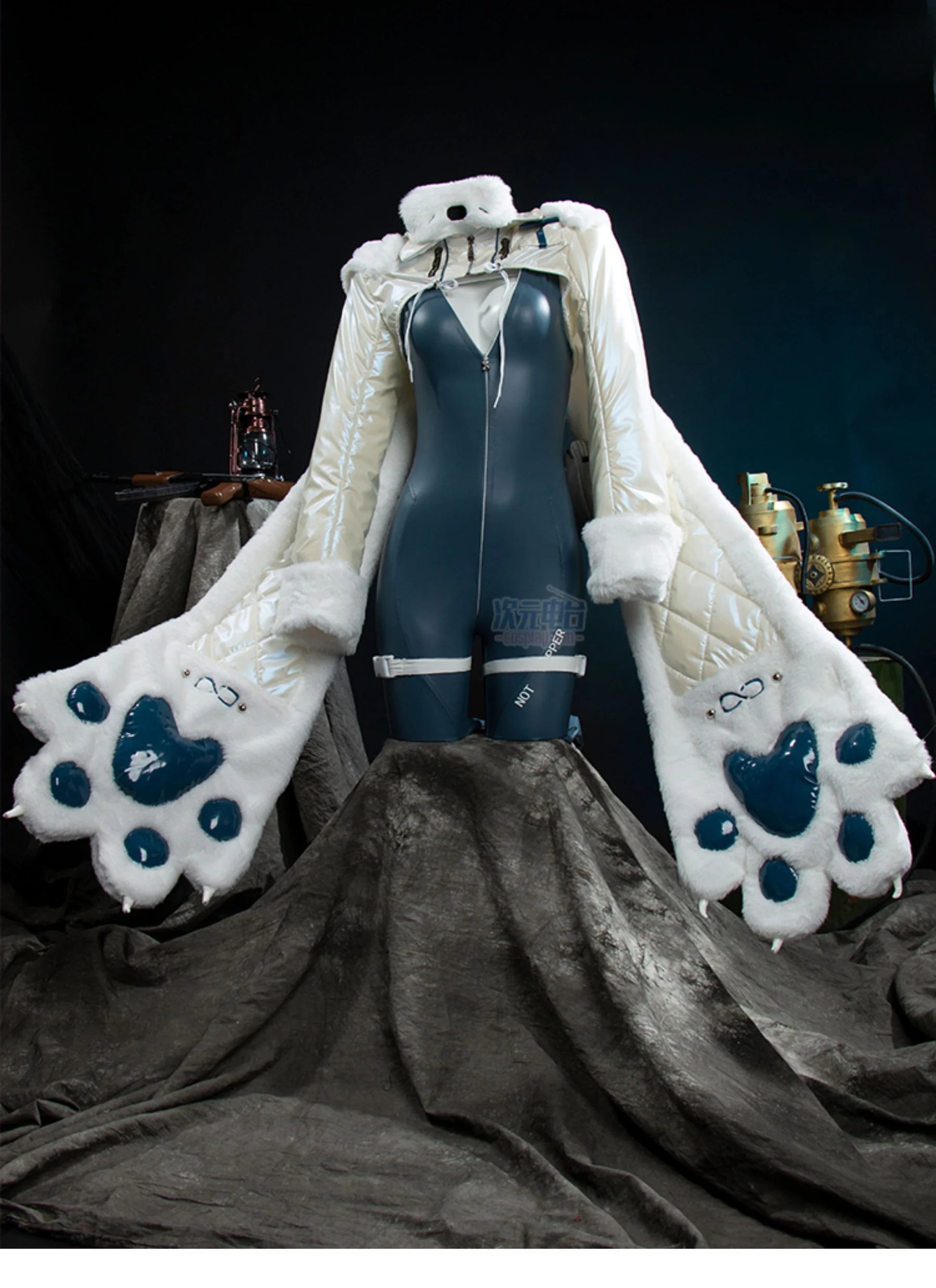 Shusheng-R Game NIKKE:The Goddess of Victory Neve Cosplay Costume Tight leather jumpsuit coat hat Halloween carnival sweet uniform Neve set