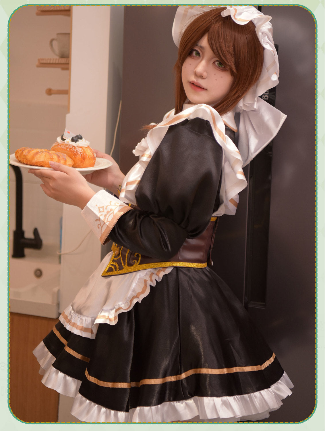 Game Identity V Gardener Emma Woods Steampunk Maid Cosplay Costume Maid Dress For Girls Halloween Costume