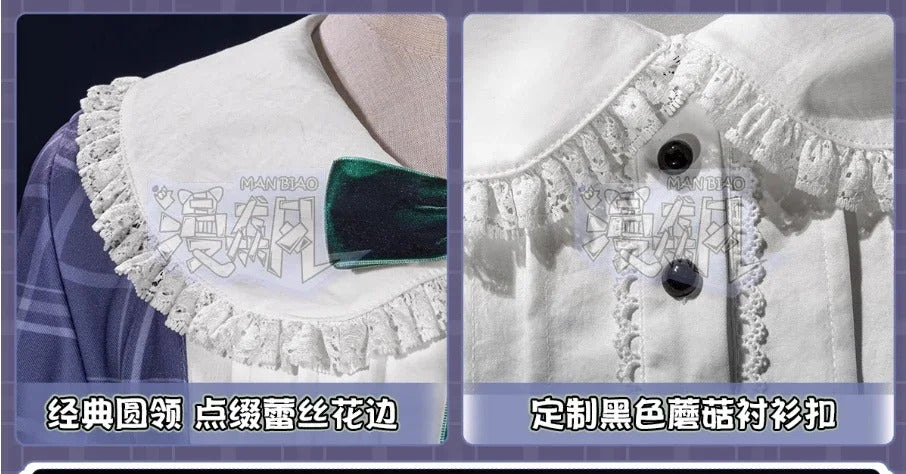 Shusheng-R Wakaba Mutsumi Mortis Cosplay Anime BanG Dream!Costume Sweet Campus JK Uniform Dress Belt Tie Socks Halloween Party Set
