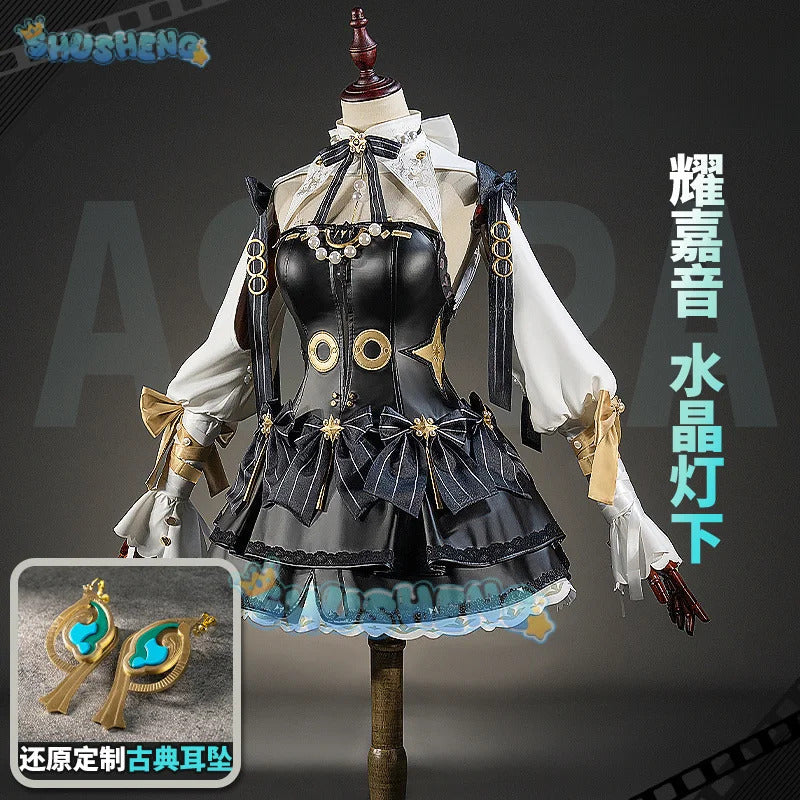 Zenless Zone Zero Astra Yao Cosplay Costume Black Dress Uniform Halloween Carnival Party Christmas Play Role Clothes Clothing