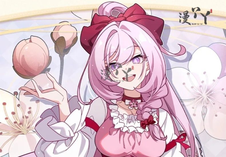 Honkai Impact 3 Cosplay Elysia Blossoming Spring Dress Lolita Cosplay Costume With Bow Game Halloween Costume