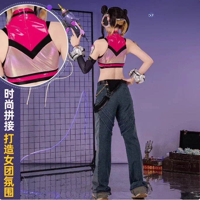 Game Juno OVERWATCH2 Cosplay OW Linkage Girl Goup Costume Halloween Party Sweet Women Uniform Props Accessories Set