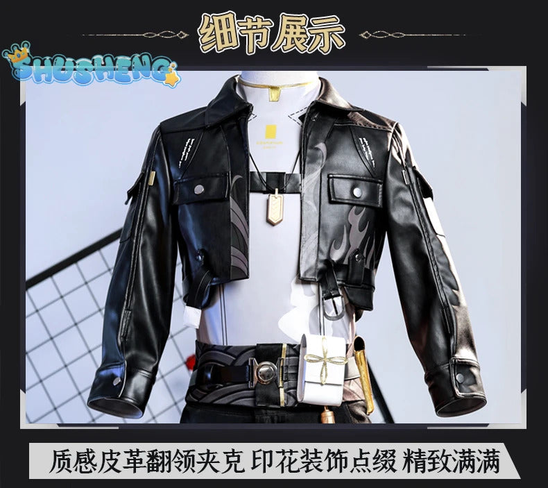 Wuthering Waves Rover Cosplay Costume Wig Male Uniform Main Character Resonator Necklace Halloween Party Women Men Props