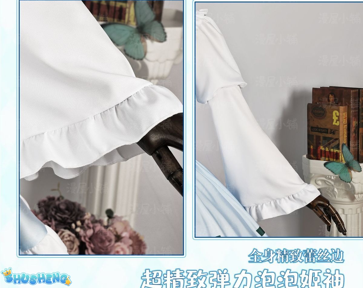 Tsukiyomi Utau Shugo Chara Cosplay Costume Mint Blue Gothic Lolita Dress with Wig For Hallowmas Christmas Role Play Women