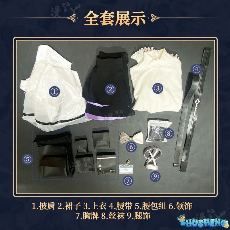 Arknights Priestess Cosplay Costume Game Uniforms Women Halloween Party Girls Clothes Outfit Anime Event Trench Skirt