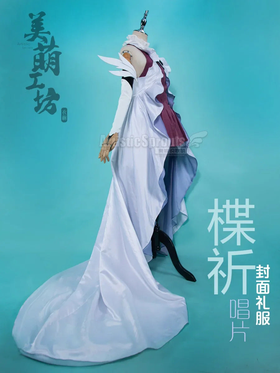Anime Guilty Crown Inori Yuzuriha Cosplay Costume Women's new elegant Halloween party dress wig accessories props uniform set