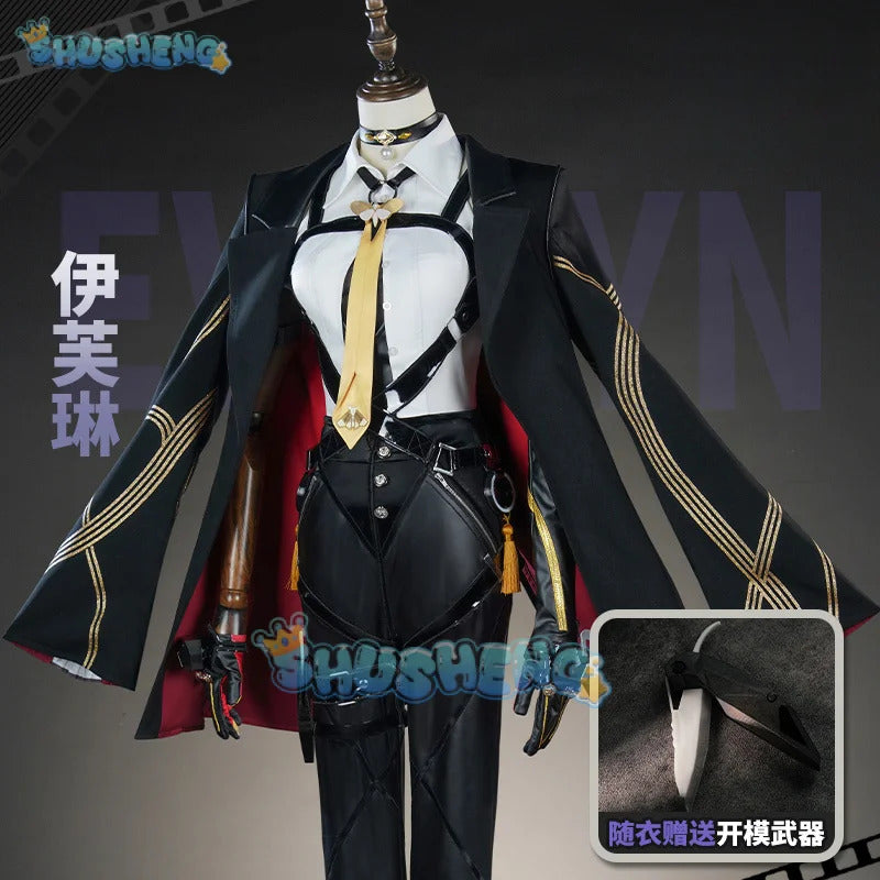 Game Zenless Zone Zero Evelyn Chevalier Cosplay Costume Uniform Halloween Carnival Party Christmas Play Role Clothes Clothing
