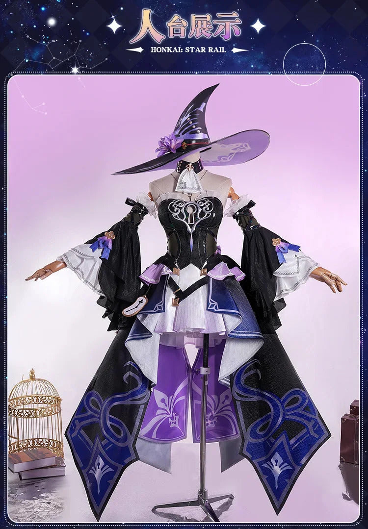 Shusheng Honkai Star Rail The Herta Cosplay Costume Dress Hat Uniform Headwear Halloween Party for Women Girls Props Accessory