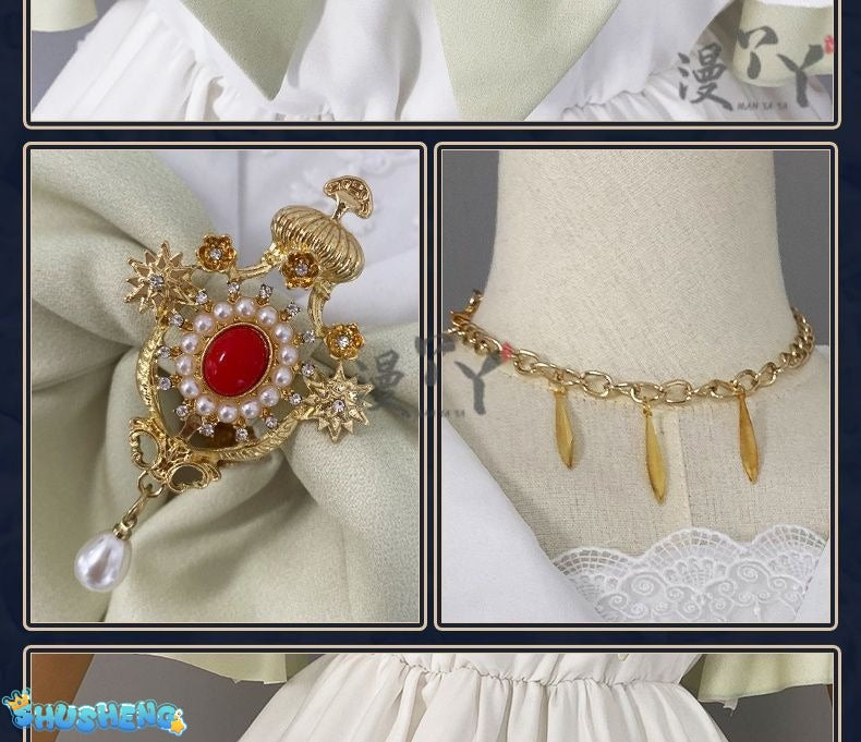 Anime Frieren: Beyond Journey's End Cosplay Costume White Flower Skirt Princess Dress Woman Sexy Masked Ball Party Suit