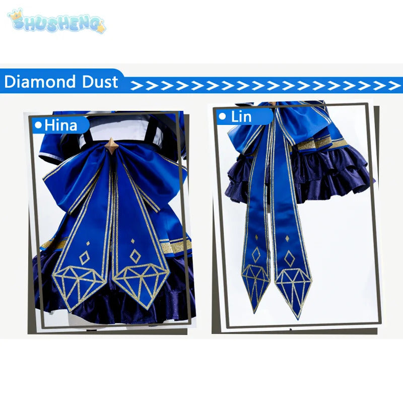 Diamond Dust Hina Rin Nana Ai Cosplay GIRLS BAND CRY gbc hina Costume Halloween Party Fashion Dress Wig Props Uniform Woman Set