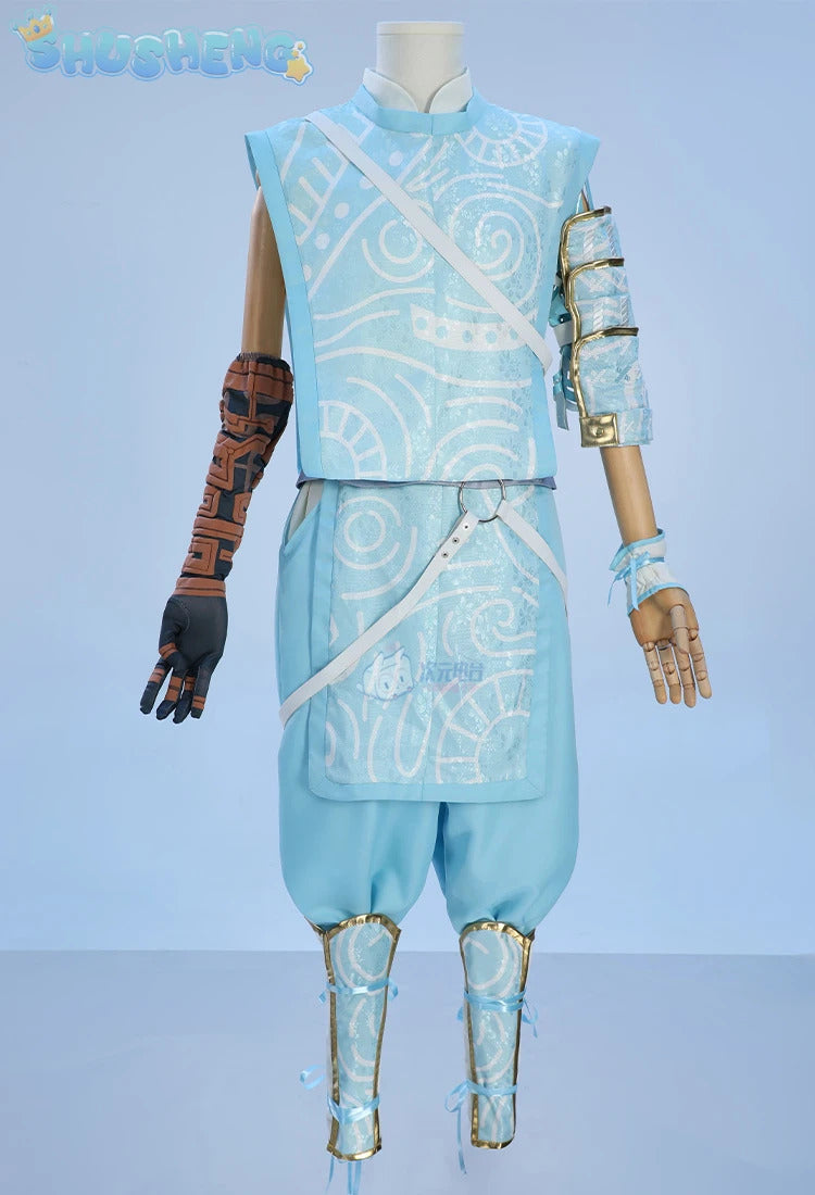 Zelda: Tears of the Kingdom Link Cosplay The Legend Costume Halloween party wig and crowns Accessories Handsome cute Link set