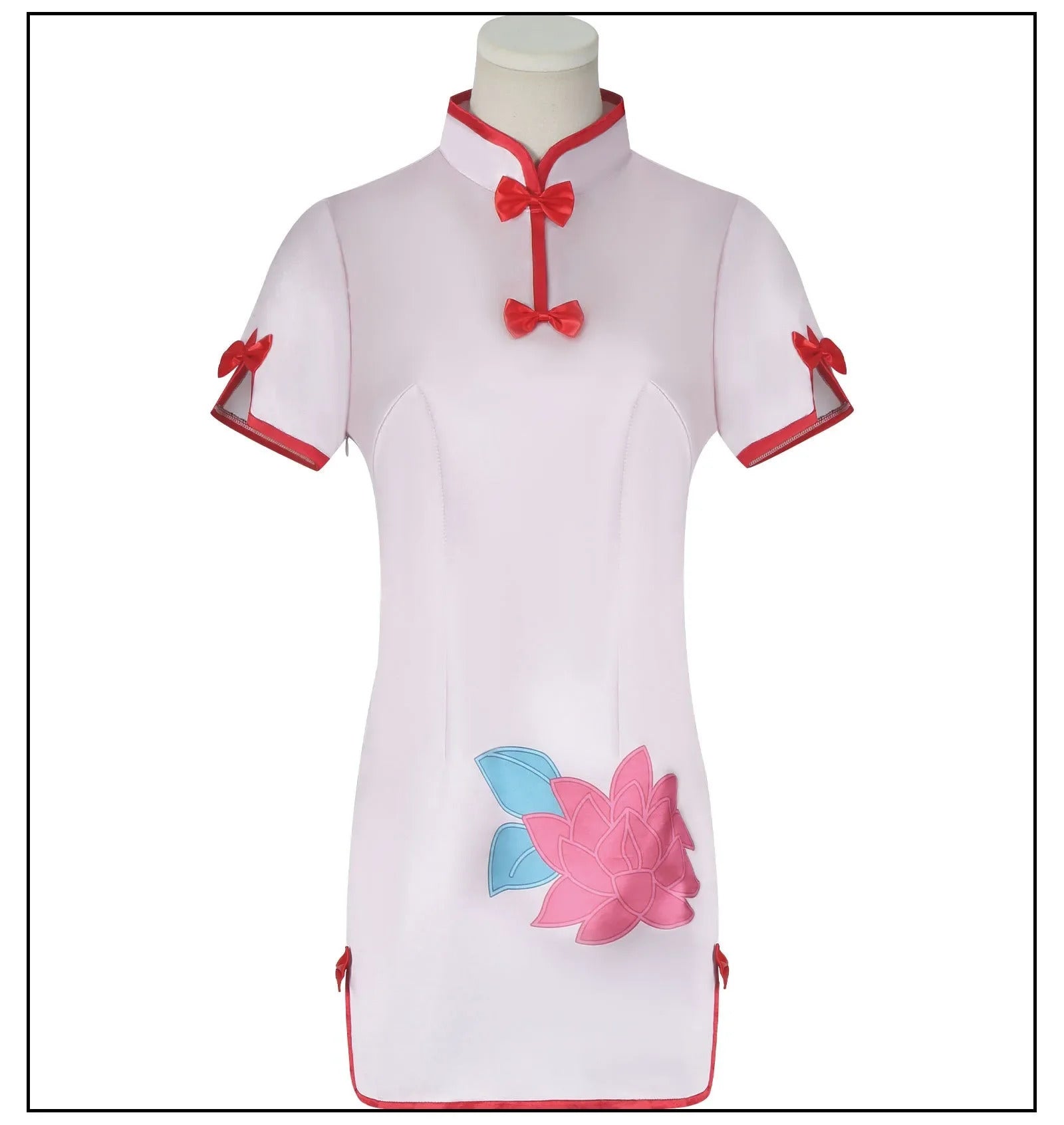 Anime Ranma 1/2 Shampoo Cosplay Costume Wig Dress Maid Uniform Cheongsam Headwear Ranma Saotome Halloween Party Women Girls Prop